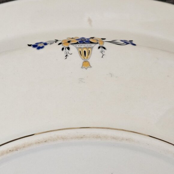 WH Grindley & Co England Serving Dish Chelsey Ivory Blue White Yellow Floral VTG - Picture 11 of 16